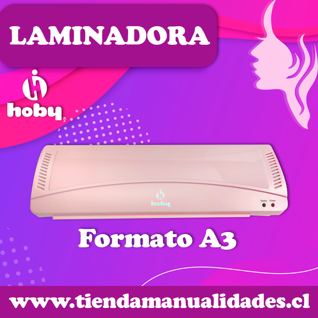 00-OL 380 Laminadora Térmica De Escritorio Color Rosado Hoby