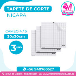 NI-C04 -SET 3 UNIDADES-BASE DE CORTE NICAPA 30.5 x 30.5 Cm, For Cameo 4 y Cameo 3