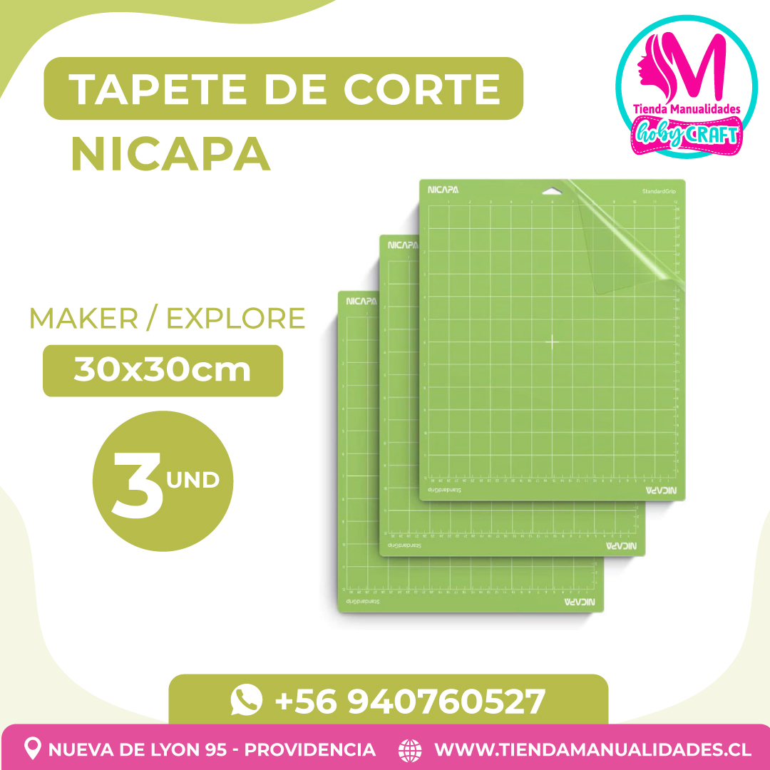 NI-C01 Mat Corte (TAPETE) NICAPA 30.5 x 30.5 Cm, For Cricut Explorer 2 y Maker