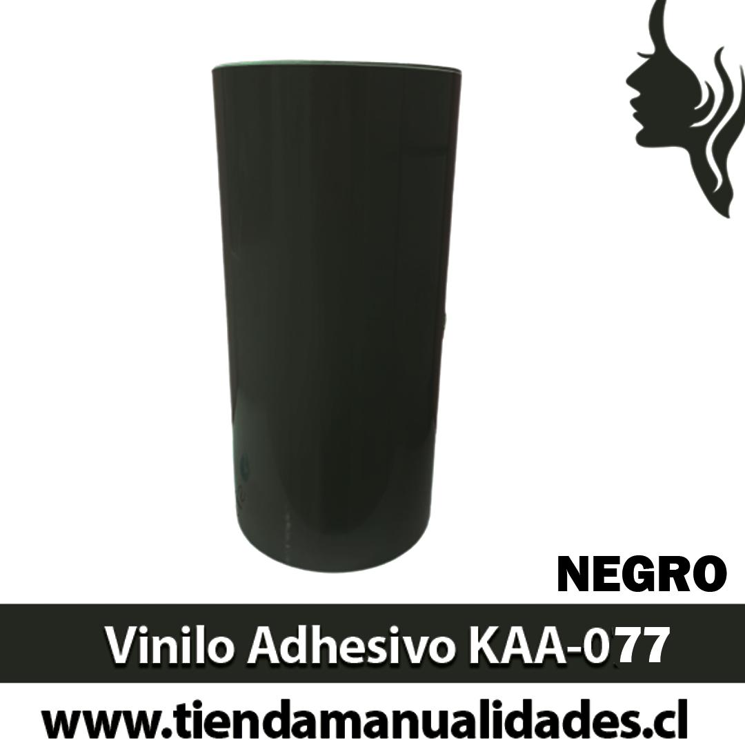 KAA-077 Vinilo Adhesivo Decorativo Negro brillante Premium (30cm x 1m largo)