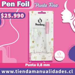 P01 Pen Foil - Pluma Térmica ( Punta FINA ) 0,8mm ESTILO LIBRE - HOBY