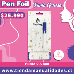 P02 Pen Foil - Pluma Térmica ( Punta GRUESA ) 2,5mm ESTILO LIBRE - HOBY