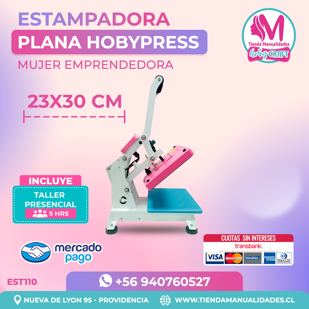 EST110 Estampadora Plana HobyPress 23x30cm - Entrega Inmediata - Imagen 2