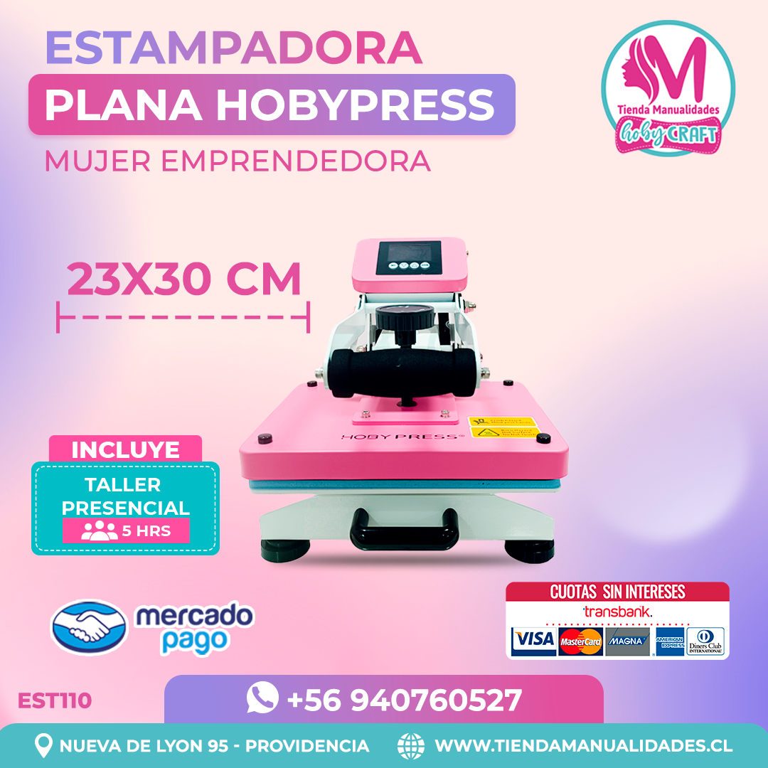 EST110 Estampadora Plana HobyPress 23x30cm - Entrega Inmediata