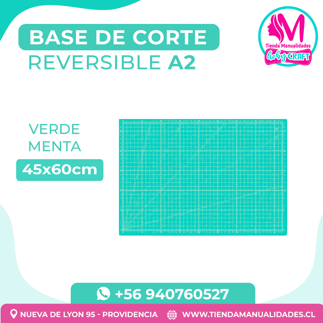 BDC 04 Base de Corte Reversible 45x60 cm A2 Color Verde Menta