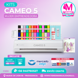 C530 Kit Silhouette Cameo 5 blanca + Taller presencial + Envío gratis - Entrega inmediata