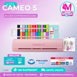 C535 Kit Silhouette Cameo 5 rosada + Taller presencial + Envío gratis - Entrega inmediata