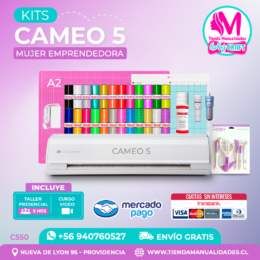 C550 Kit Silhouette Cameo 5 blanca + Taller presencial + Envío gratis - Entrega inmediata