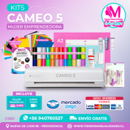 C560 Kit Silhouette Cameo 5 blanca + Taller presencial + Envío gratis - Entrega inmediata