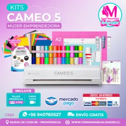 C560 Kit Silhouette Cameo 5 blanca + Taller presencial + Envío gratis - Entrega inmediata