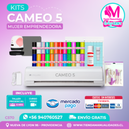 C570 Kit Silhouette Cameo 5 blanca + Taller presencial + Envío gratis - Entrega inmediata