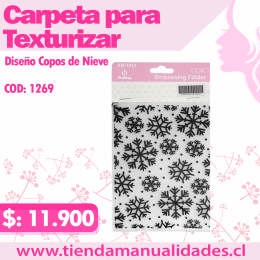 MTT-09 - Texturizados COPOS DE NIEVE / Carpetas de Repujado -ENTREGA INMEDIATA