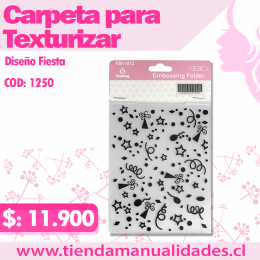 MTT-06 - Carpetas para texturizador Fiesta / Carpetas de Repujado -ENTREGA INMEDIATA