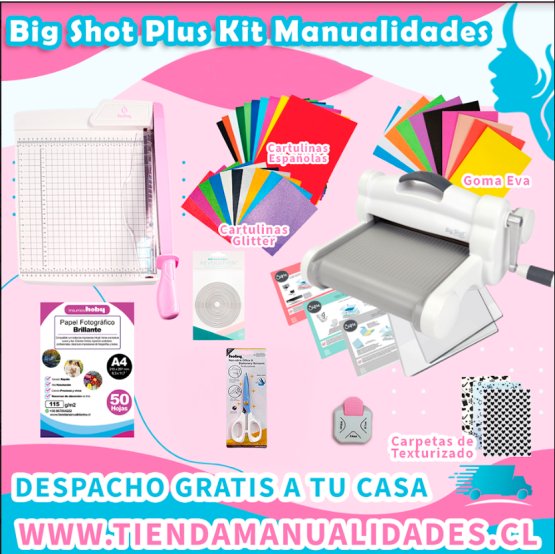 SSZB-0A-Máquina Sizzix Big Shot Plus- KIT MANUALIDADES -Entrega Inmediata