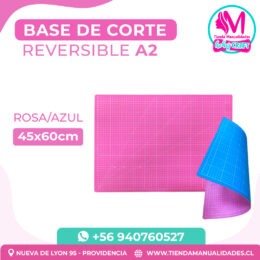 BDC 01 Base de Corte Reversible  45x60cm  y 24 x 18 " color Rosada y Azul