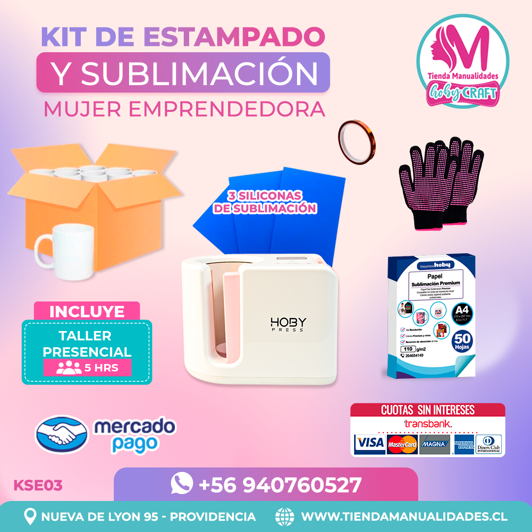 KSE03 Kit Sublimación y Estampado - Entrega Inmediata