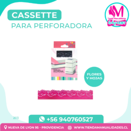CBP-203- Casette para perforadora HOBY- FLORES Y HOJAS -ENTREGA INMEDIATA