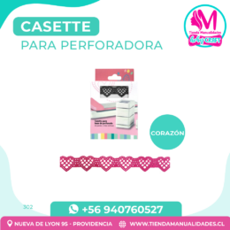 CBP-302- Casette para perforadora HOBY- CORAZON -ENTREGA INMEDIATA