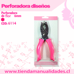PF-02-Perforadora de FLOR 6mm HOBY- ENTREGA INMEDIATA
