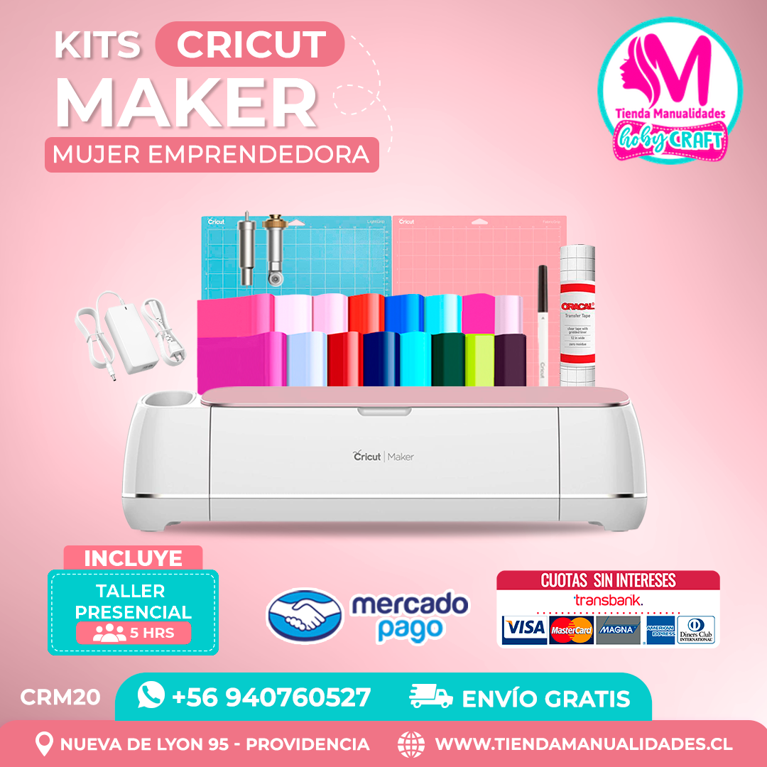 CRM20 Plotter Cricut Maker2 - Taller presencial – Envío gratis – Entrega inmediata