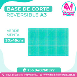 BDC 03 Base de Corte Reversible 30x45cm A3 Color Verde Menta