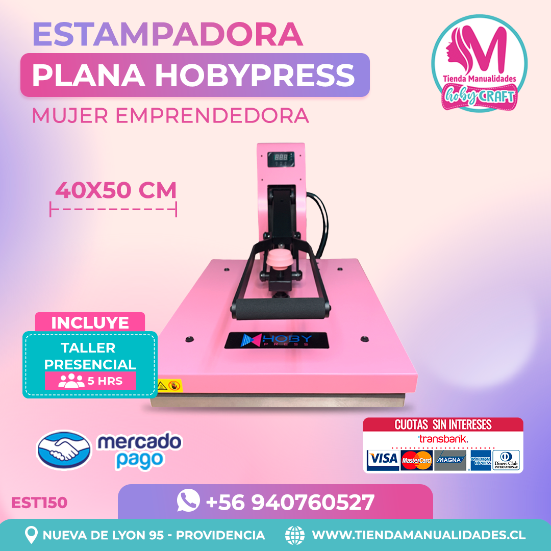 EST150 Estampadora Plana HobyPress 40x50cm - Entrega Inmediata
