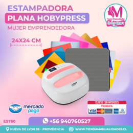 EST60 Kit Estampadora HobyPress Pink 24x24 cms - Envío gratis - Entrega Inmediata