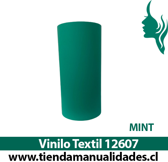 12607_Vinilo Textil Matte Mint ( 1 m de largo x 25 cm ancho )