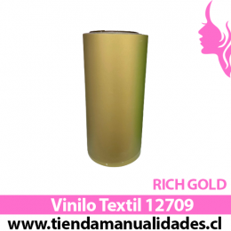 12709_Vinilo Textil Matte Gold ( 1 m de largo x 25 cm ancho )