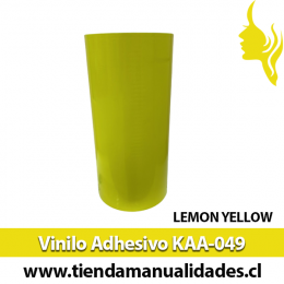 KAA-049 Vinilo Adhesivo Decorativo Lemon Yellow brillante Premium (30cm x 1m largo)
