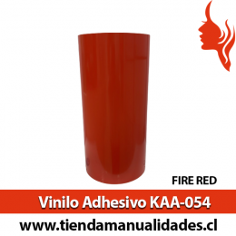 KAA-054 Vinilo Adhesivo Decorativo Fire Red brillante Premium (30cm x 1m largo)