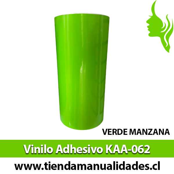 KAA-062 Vinilo Adhesivo Decorativo Verde Manzana brillante Premium (30cm x 1m largo)