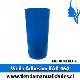 KAA-064 Vinilo Adhesivo Decorativo Medium Blue brillante Premium (30cm x 1m largo)