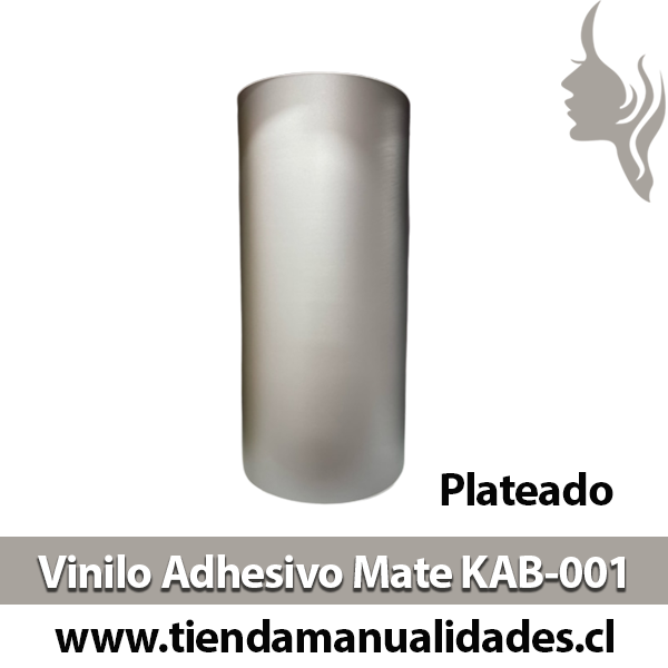 KAB-001 Vinilo Adhesivo Decorativo Plateado Mate Premium (30cm x 1m largo)