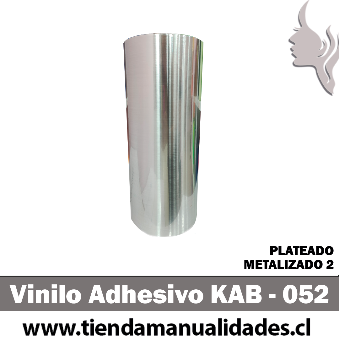 KAB-052 Vinilo Adhesivo Decorativo PLATEADO METALIZADO 02 Premium (30cm x 1m largo)