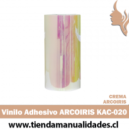KAC-020 Vinilo Adhesivo Decorativo ARCOIRIS CREMA Premium (30cm x 1m largo)