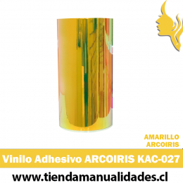KAC-027 Vinilo Adhesivo Decorativo ARCOIRIS AMARILLO Premium (30cm x 1m largo)