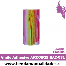 KAC-031 Vinilo Adhesivo Decorativo ARCOIRIS VIOLETA Premium (30cm x 1m largo)
