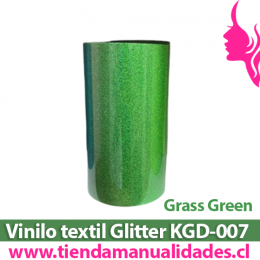 KDG-007_Vinilo Textil Grass Green ( 1 m de largo x 25 cm ancho )
