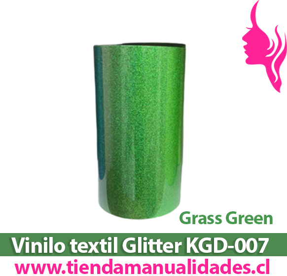 KDG-007_Vinilo Textil Grass Green ( 1 m de largo x 25 cm ancho )