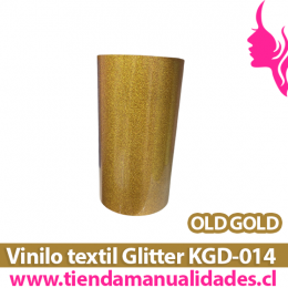 KDG-014_Vinilo Textil Old Gold  ( 1 m de largo x 25 cm ancho )