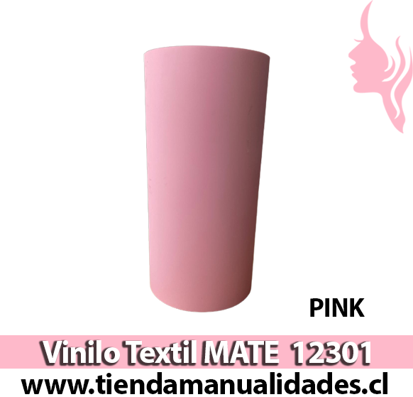 12301_Vinilo Textil Matte Pink ( 1 m de largo x 25 cm ancho )
