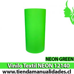 12140_Vinilo Textil Neon Green ( 1 m de largo x 25 cm ancho )