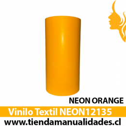 12135_Vinilo Textil Neon Orange ( 1 m de largo x 25 cm ancho )