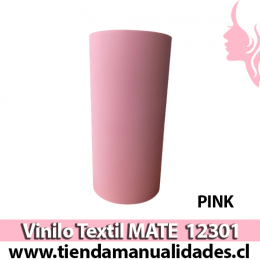 12301_Vinilo Textil Matte Pink ( 1 m de largo x 25 cm ancho )