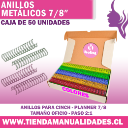 AP 13 Anillos Metálicos COLORES VARIOS para Planners - 50 Unidades- HOBY