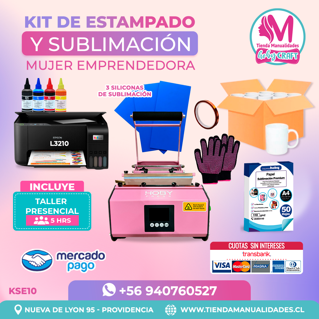 KSE10 Kit Sublimación y Estampado - Entrega Inmediata