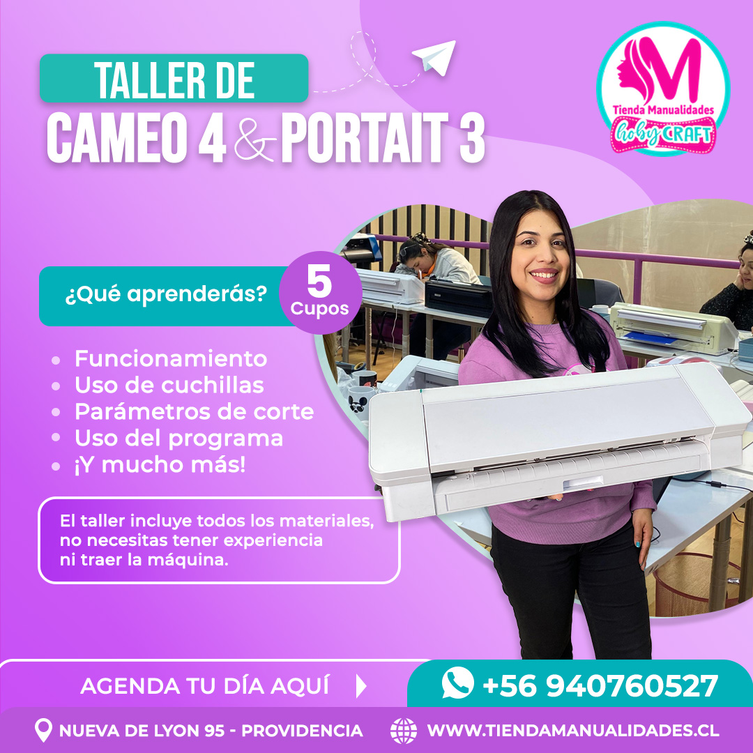0010 Taller Presencial: CAMEO 4 Y PORTRAIT 3 - NUEVA DE LYON 95