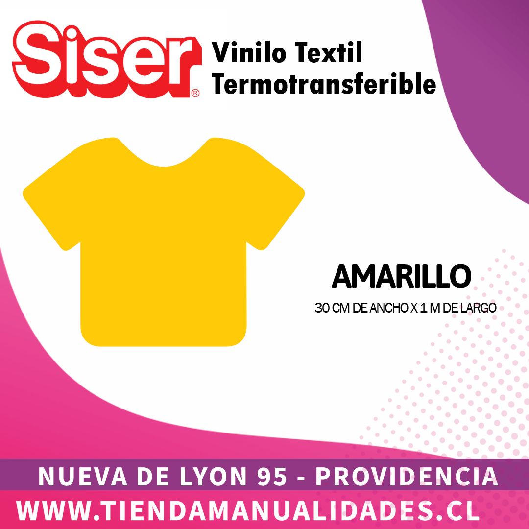 14 _Vinilo Textil SISER / AMARILLO ( 30 CM X 1 M )