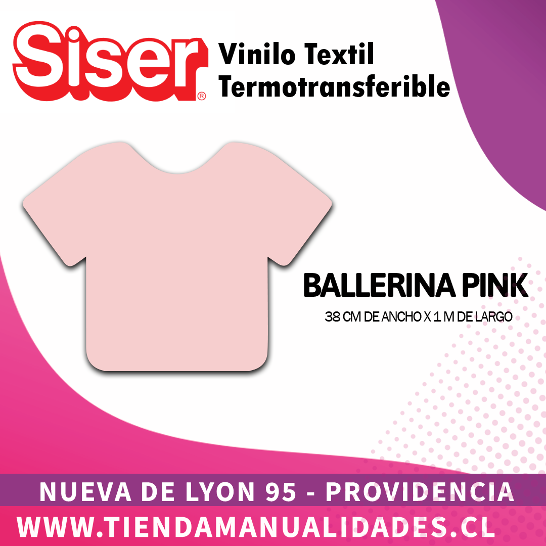 24 _Vinilo Textil SISER / BALLERINA PINK ( 38 CM X 1 M )